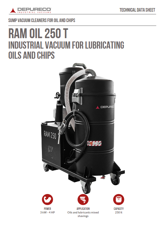RAM OIL 250 Industrial Vacuum For Lubricating Oils And Chips 